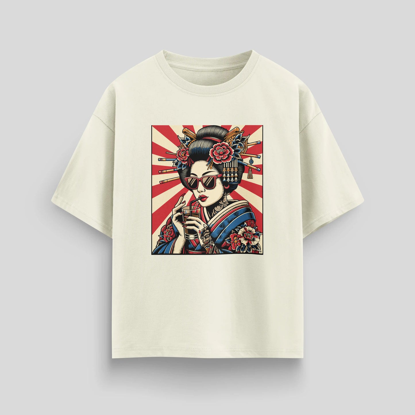 Geisha Sip Shine | Oversized T-Shirt