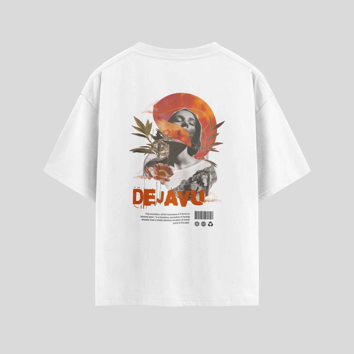 Déjà Vu Back Print Oversized Tee