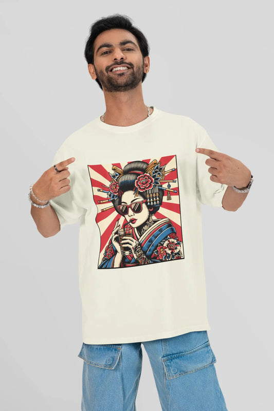 Geisha Sip Shine | Oversized T-Shirt