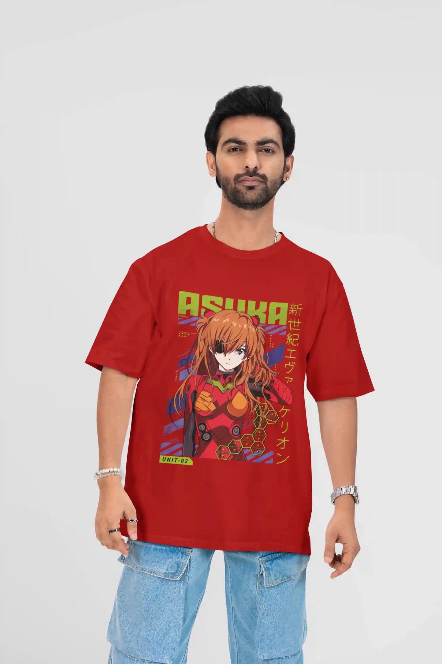 Evangelion Unit-02 Emergency | Anime Oversized Tee