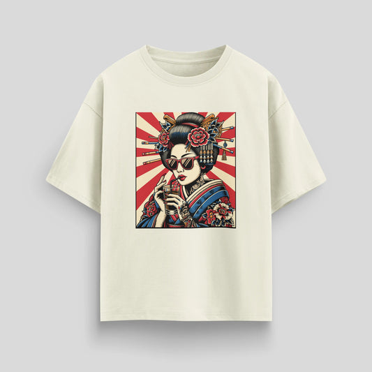 Geisha Sip Shine | Oversized T-Shirt