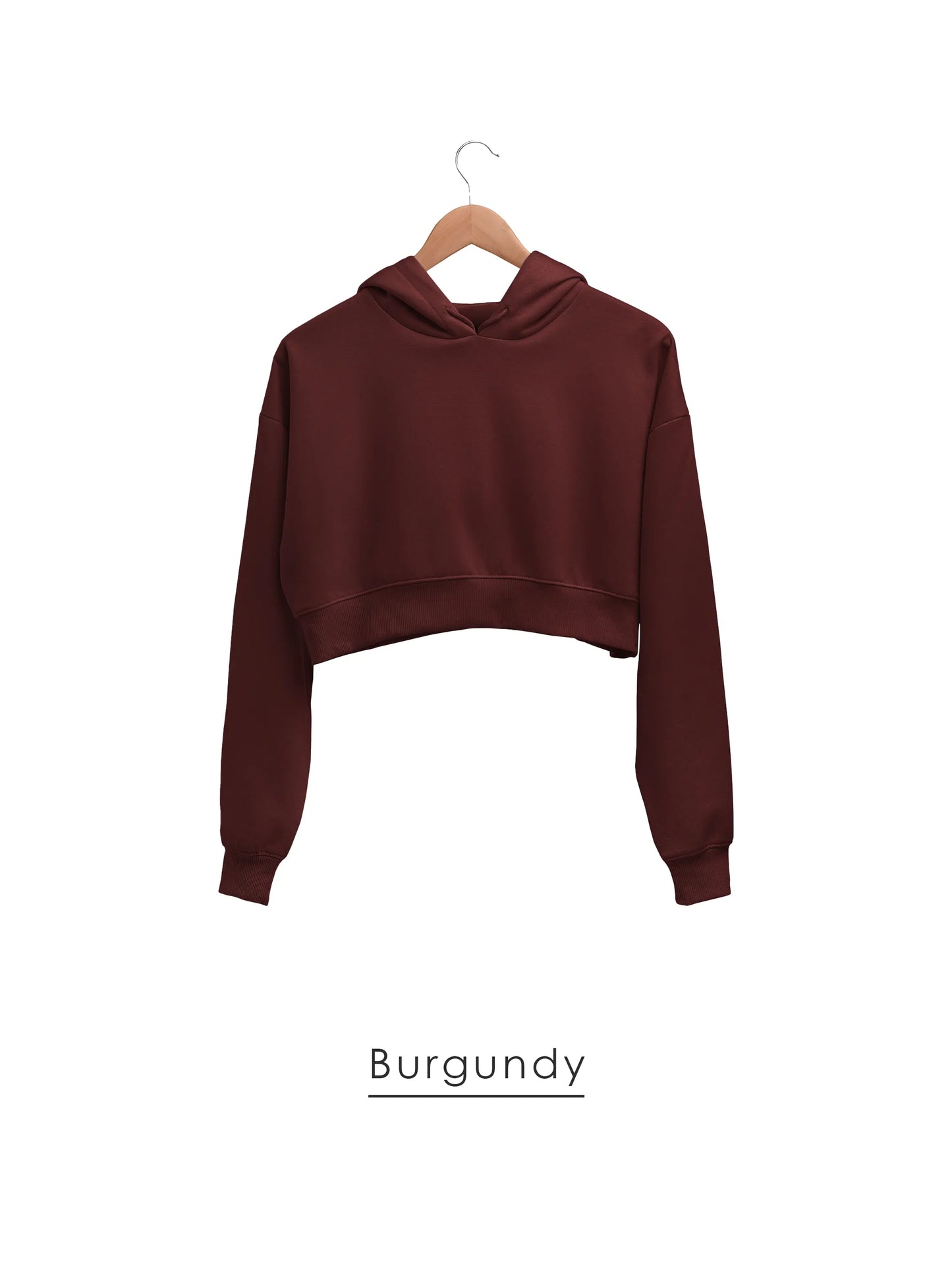 Burgundy crop hoodie best sale