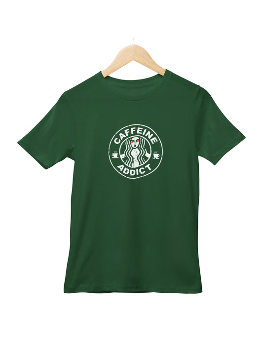 Caffine Addict Graphic Printed T-shirt